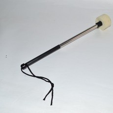 不鏽鋼大軍鼓棒/鼓槌，耐用型軍鼓棒，適用於多種打擊樂器, 不繡鋼鼓錘一個, 1個