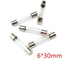 유리관휴즈 자동차 퓨즈 세트 블로우 유리 튜브 6x30mm 250V 0.1A 0.2A 0.25A 0.3A 0.315A 0.5A 0.63A 0.75A 1A 1.5A 10/20/로트, [01] 6x30mm, [01] 10피스, [42] 10A