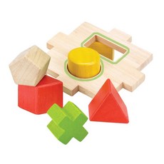 아기용장난감 도형맞추기 원목 에버어쓰 어린이집 연결놀이 지능놀이 발달, 1개, 혼합색상