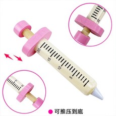 兒童仿真木製牙醫玩具套組 聽診器牙齒模型 醫生護士角色扮演, 1個, 戳痛痛-粉