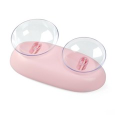 핑크스크래치 프리컴포트 각도조절 강아지 밥그릇 고양이 식기, 1세트, 라이트핑크
