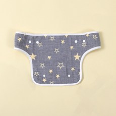 酷喜幼幼 純棉六層紗布胸前巾, 黃星 (胸前巾), 1個