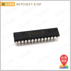 X-LAN Microchip MCP23017-E/SP DIP-28 16個IO擴展 I2C協議, 1個