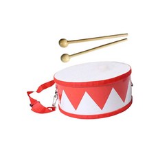 오션드럼 드럼 스틱 활동이있는 양면 핸드 손 눈 능력 연습을위한 타악기 블록 내구성 몬테소리 장난감, 옵션01) Red White, 1개