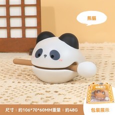 【啟吉堂】喵喵木魚敲敲樂 • 功德圓滿 1 煩惱敲散 辦公舒壓 萌寵陪伴 可愛桌寵煩 專注神器 學業UP 社畜救星, 1個, 敲無力熊貓