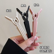 高顱頂蓬鬆鴨嘴夾, 1個, 蓬鬆高顱頂無痕不傷發一夾既蓬W,普通品質：1個裝黑色秒變高顱頂