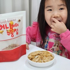 고소하고 달콤한 허니버터 누룽지칩 바삭한 쌀과자 아이간식, 100g, 6개