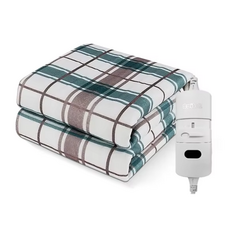 [재입고] 전자파 안심 분리난방 고급 전기요 가성비 온열매트 듀얼제어 극세사 벨벳 싱글 더블 퀸 사이즈, 70x150cm, 체크