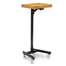 뜨리고 접이식 티테이블 T-1004 미용실 사이드 보조 이동식 테이블, 우드/블랙 T-1004