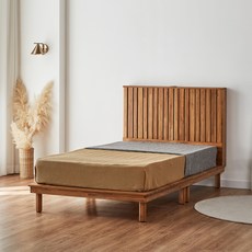 벨루틴 에소타 평상형 SS 침대프레임, 월넛