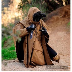 戶外戰術雨披 單兵斗篷 露營雨衣 暴雨級防水 騎行披風 釣魚 徒步 多功能, 多功能戰術斗篷【警示橙】,多功能戰術雨披【送收納袋】, 1個