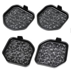 RERPRO 컵 홀더 인서트 컵받침 지프 랭글러 JL 4XE 글래디에이터 JT 2018-2026 액세서리와 호환 센터 콘솔 컵홀더 패드 미끄럼 방지 음료 라이너 오리지널, 4 Pack for JLFront Rear