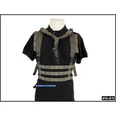 野戰搖滾-生存遊戲 高品質 MOLLE 輕便型織帶戰術背心 RG 遊騎兵綠色