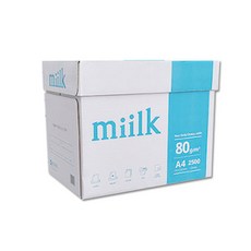 한국제지 밀크 80gsm 2500매, A4, 2500개