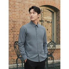 BY파크랜드 블루 올오버 프린트 셔츠-AA2CL301