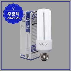 비츠온 삼파장 EL램프 20W, 주광색, 10개입