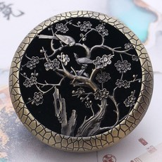 仿古銅合金香爐禪意梅蘭竹菊盤香薰香爐鏤空家用茶道檀香爐香薰爐, 1個