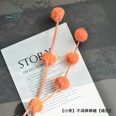 大好屋 永生花小束 插花藝 乒乓菊金杖球乾燥花, 【小束】不凋棒棒糖【橘色】