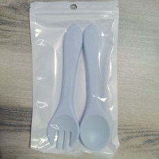 兒童吃飯專用硅膠餵飯碗寶寶輔食吸盤卡通母嬰用品貨源餐具餐盤, 1個, 兒童硅膠叉勺-淺藍色:如圖