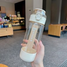 欣貝迪水杯男女高顏值運動杯子大容量兒童學生吸管水壺辦公室, 580ml米咖色,標配, 1個