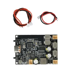 DC 5V TWS BT 앰프 모듈 10W+10W 듀얼 채널 디지털 스테레오 오디오 파워 보드 베이스 강화 및 타입-C 포함, 02 With Wire