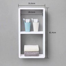 무타공 욕실수납함 예쁜 상부장 못없이 세면대 초대형, 1개, 수직 수납장 [문 없음]