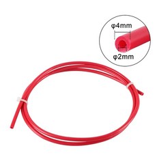 Kee Pang PTFE 튜브 3D 프린터 부품 파이프용 보우덴 J-헤드 1.75mm 필라멘트 가이드 튜브 1m 2m 5m, [02] 2M PTFE Tube, [01] ID2 OD4 Red, ID2 OD4 d