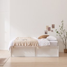 파로마 까사 빅 슬라이딩 수납침대 SS + 독립매트 UCU053, 올화이트
