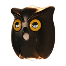 HK sell 케일 무선 3색 센서등 올빼미 led C타입충천 무타공 인테리어등, 1개, 블랙