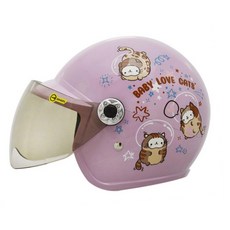 FH200Y 兒童安全帽 彩繪, 太空貓-粉紫