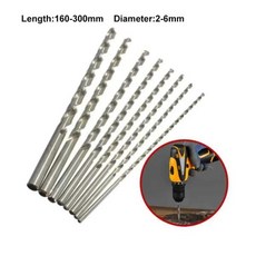 1Pc HSS 드릴 비트-스트레이트 생크 2-6mm 160-300mm 목재 용 여분의 긴 알루미늄 플라스틱 구멍 펀칭 전기, 160MM, 4MM, 04 4MM_04 160MM, 1개