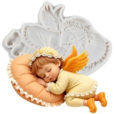 QDMOLDS angel baby 퐁당 실리콘 몰드 초콜릿 캔디 케이크 장식용 컵케이크 토퍼 폴리머 클레이 껌 페이스트 293409, 12-회색