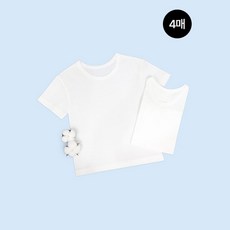 트라이 남 아동 순면 반팔런닝 4매