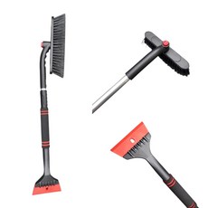 스크래치없는 차량용 길이조절 브러쉬회전형 눈제거브러쉬 성에제거기 차량제설용품 자동차눈제거, 1개