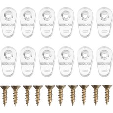 YARNOW 20개 유리 리테이너 클립 키트 유리문 패널 플라스틱 미러 홀더 나사 포함