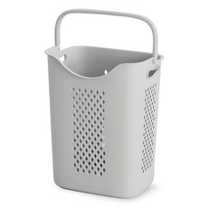 네이쳐리빙 대용량 VER 손잡이가 편리한 빨래바구니, 그레이