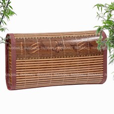 둥근타원 배색브라운 대나무 베개 45x22 (목침 대나무베개 경침 숙면베개 여름베개 어르신선물)