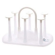 히말라야 실리콘 6구 컵건조 컵홀더, 화이트, 1개