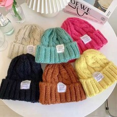 모자 컬러 데일리 니트비니, 비니 카키