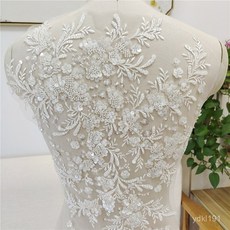 입체 모티브 레이스 웨딩 드레스 자재 베일 몸통 라인 석 패치 자수 로파에 대한 3d 럭셔리 꽃 페르시 아플리케, 1쌍 2개, 1쌍 2개