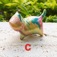 靖靖水晶礦石 擺飾 三色可選, c,大漆貓