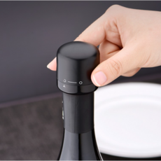 Moas 와인 키퍼 진공 스토퍼 마개 세이버 1+1, 블랙, 2개