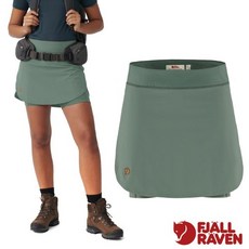 【Fjallraven 小狐狸】女款彈性快乾假二件式褲裙，排汗透氣登山短褲，一片裙設計，舒適運動首選