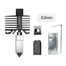 Bambu Lab 핫엔드 노즐 포함 P1S X1C 카본 3D 프린터 경화강 통합 디자인 누출 방지, 02 0.2mm