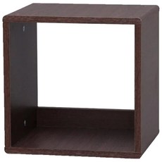 IRIS OHYAMA 愛麗思歐雅瑪 圓角無門組合收納櫃 QR-34 胡桃木色, 1個