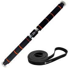 비핏 안심철봉 일반형 + 풀업 밴드, 블랙