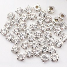 반짝 크리스털 비즈 라인스톤 컵형 바느질형 4-8mm 4mm, 4mm 100pcs, 1개, A. 4claw-S-C