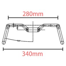 BALUGOE 碳纖維 公路車彎把, 280（340毫米）,31.8毫米, 1個