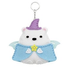 스밋코구라시 캐릭터인형 시로쿠마 북극곰 키링 만들기 DIY키트 바느질키트 가방악세사리, 1개