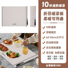 折疊暖菜板 - 飯菜保溫神器, 1個, 石墨烯暖菜板（加大尺寸）